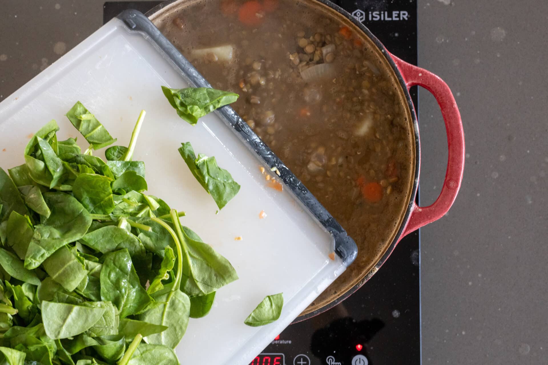 Lentil and Spinach Soup - A Red Spatula