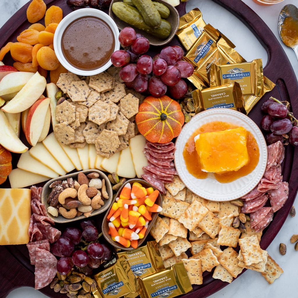 Simple Fall Charcuterie Board - A Red Spatula