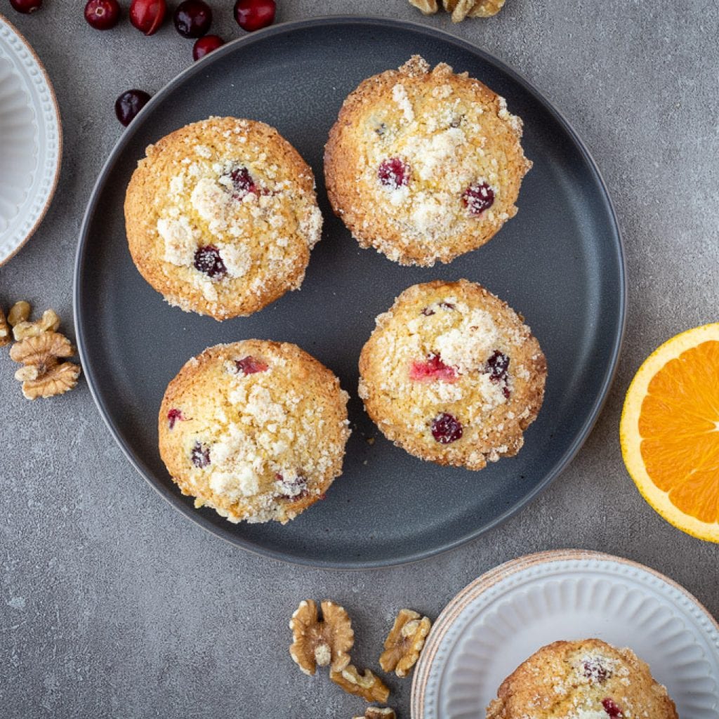BakeryStyle Cranberry Orange Muffins Whole Wheat