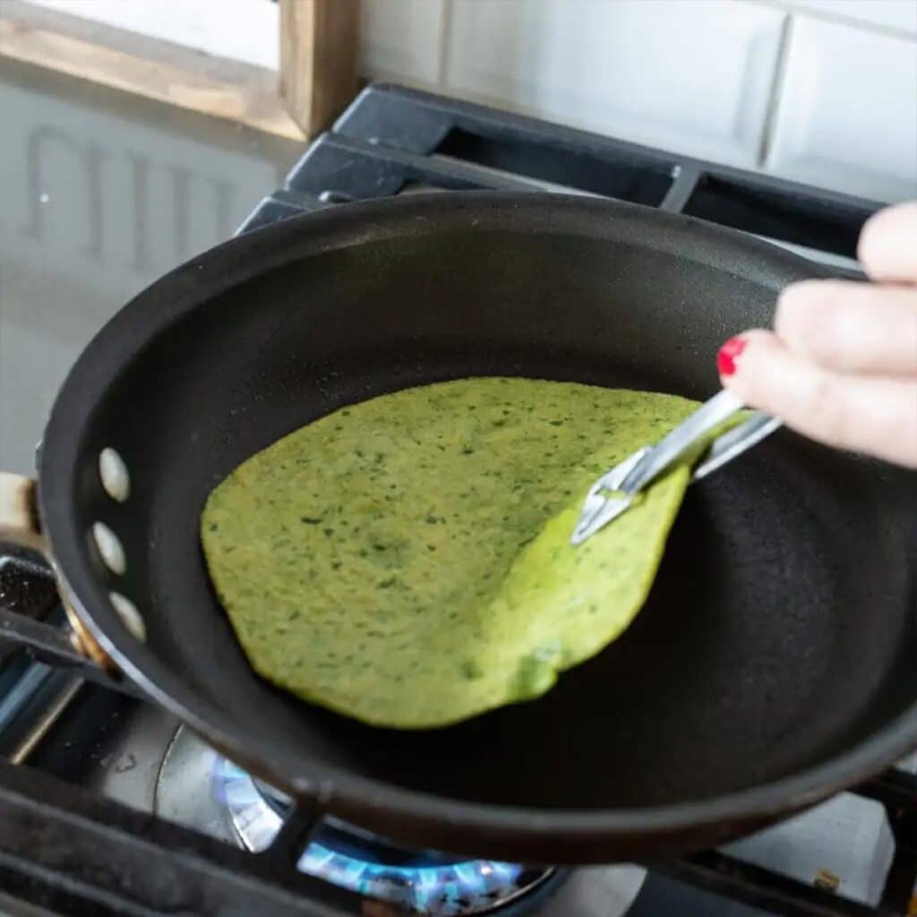 Spinach Roni Spinach Roti with Za'atar Labneh - A Red Spatula