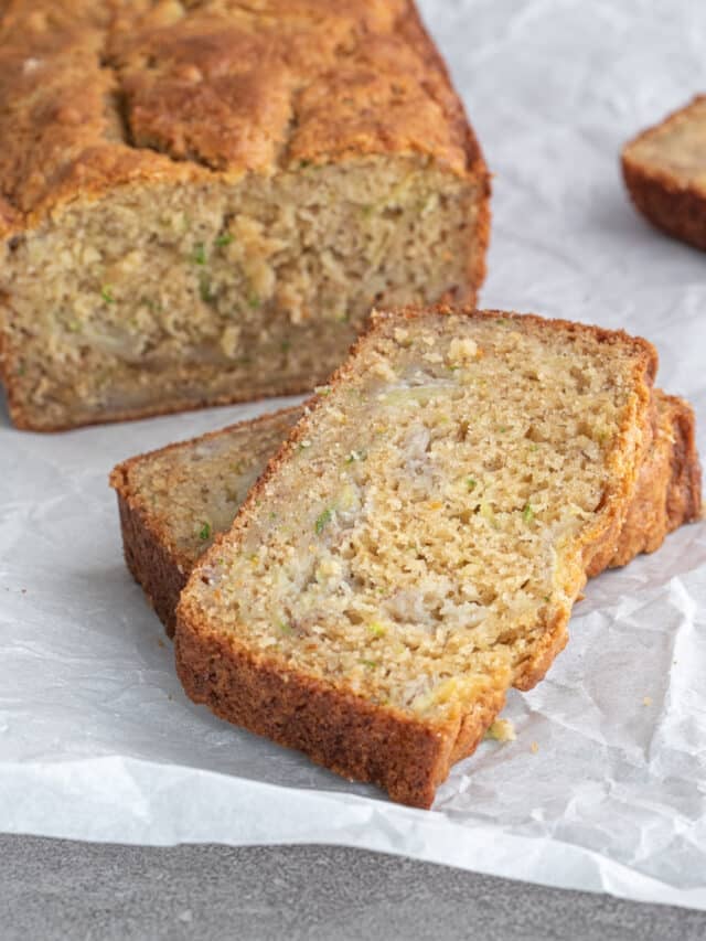 Healthier Zucchini Banana Bread