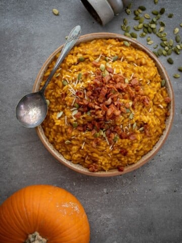 creamy pumpkin risotto