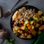 Gluten free vegetarian grain bowl.