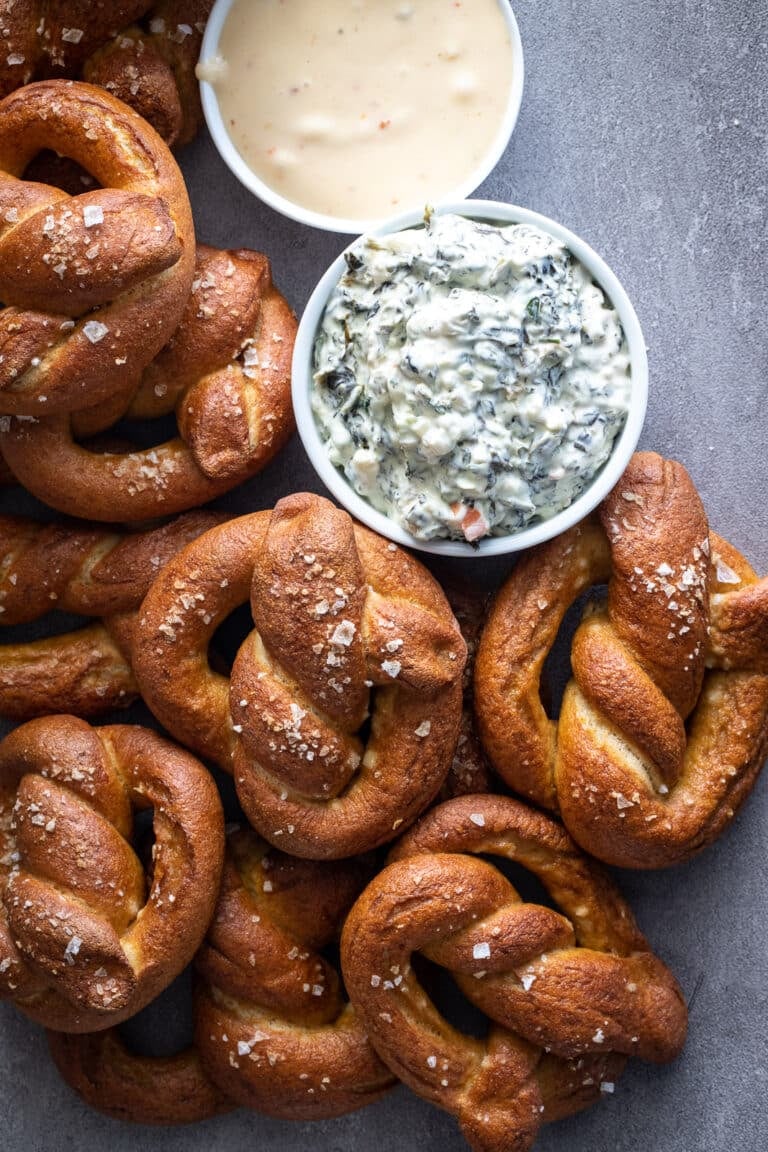 Fresh Homemade Pretzels With Whole Wheat Flour A Red Spatula