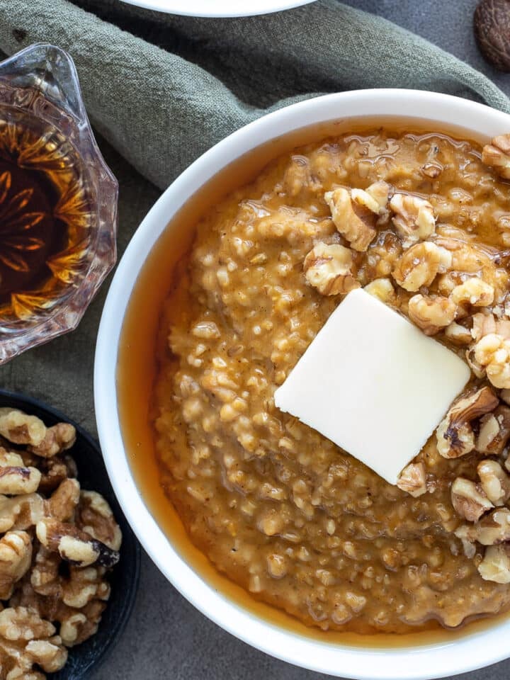 Breakfast Oat Groats Instant Pot Recipe A Red Spatula