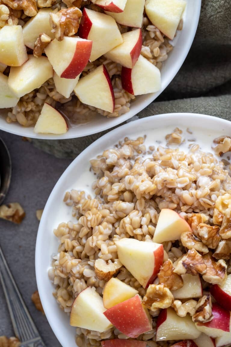 Breakfast Oat Groats Instant Pot Recipe A Red Spatula