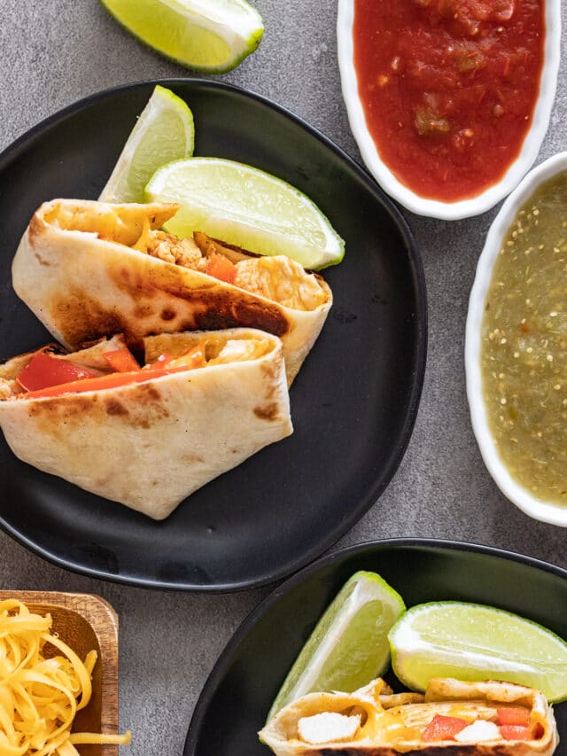 Chicken Fajita Crunch Wrap Recipe A Red Spatula