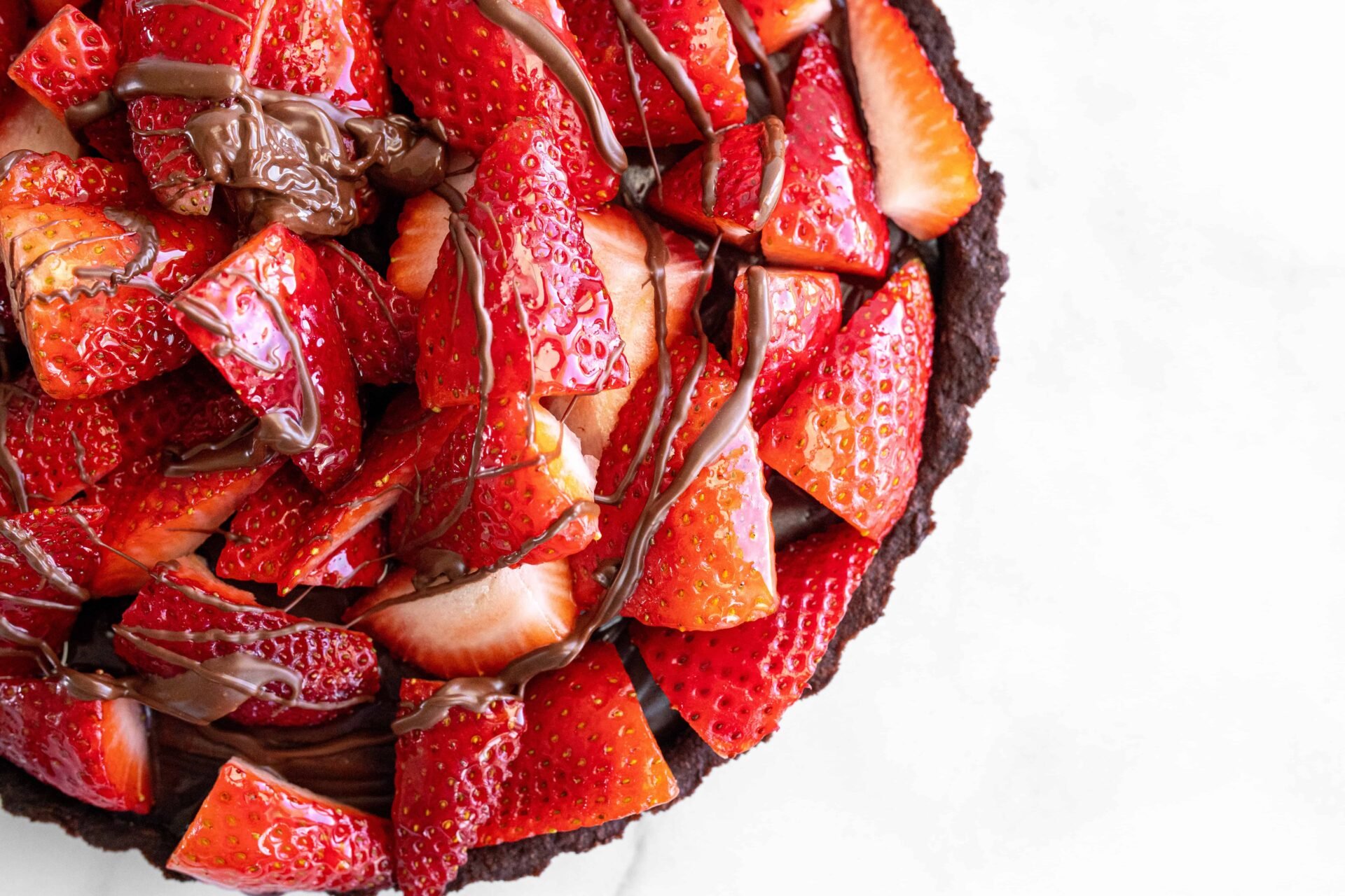 Chocolate strawberry tart.