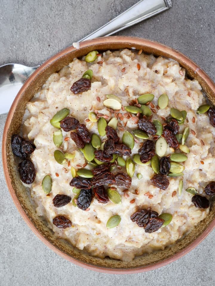 Breakfast Oat Groats Instant Pot Recipe A Red Spatula