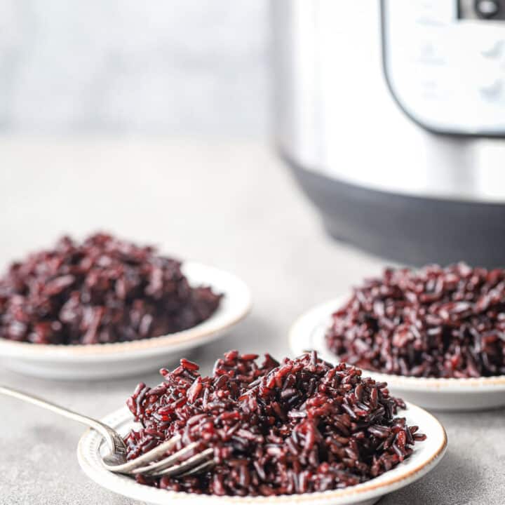 Easy Instant Pot Black Rice (Forbidden Rice) Recipe - A Red Spatula
